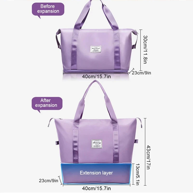 Women's Travel / Gym Duffel Bag Expandable Luggage Carry All Handbag - Buy Online in Pakistan at Zenbu Store (Image 7)