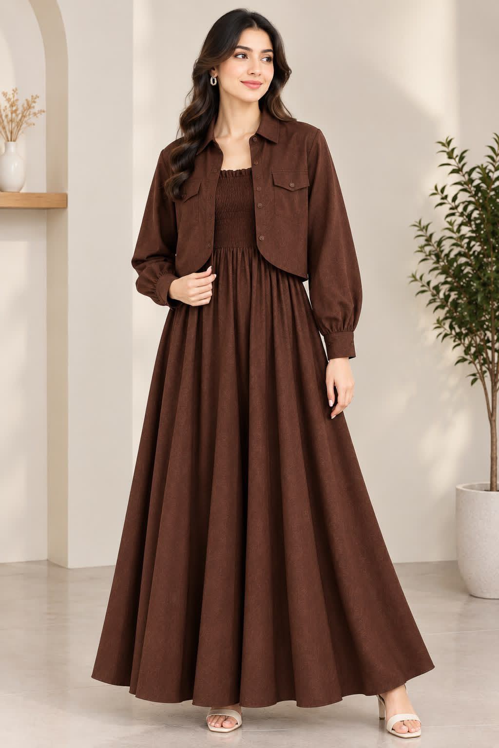 Elegant Co-ord Dress and Jacket Set - Buy Online in Pakistan at Zenbu Store (Image 10)