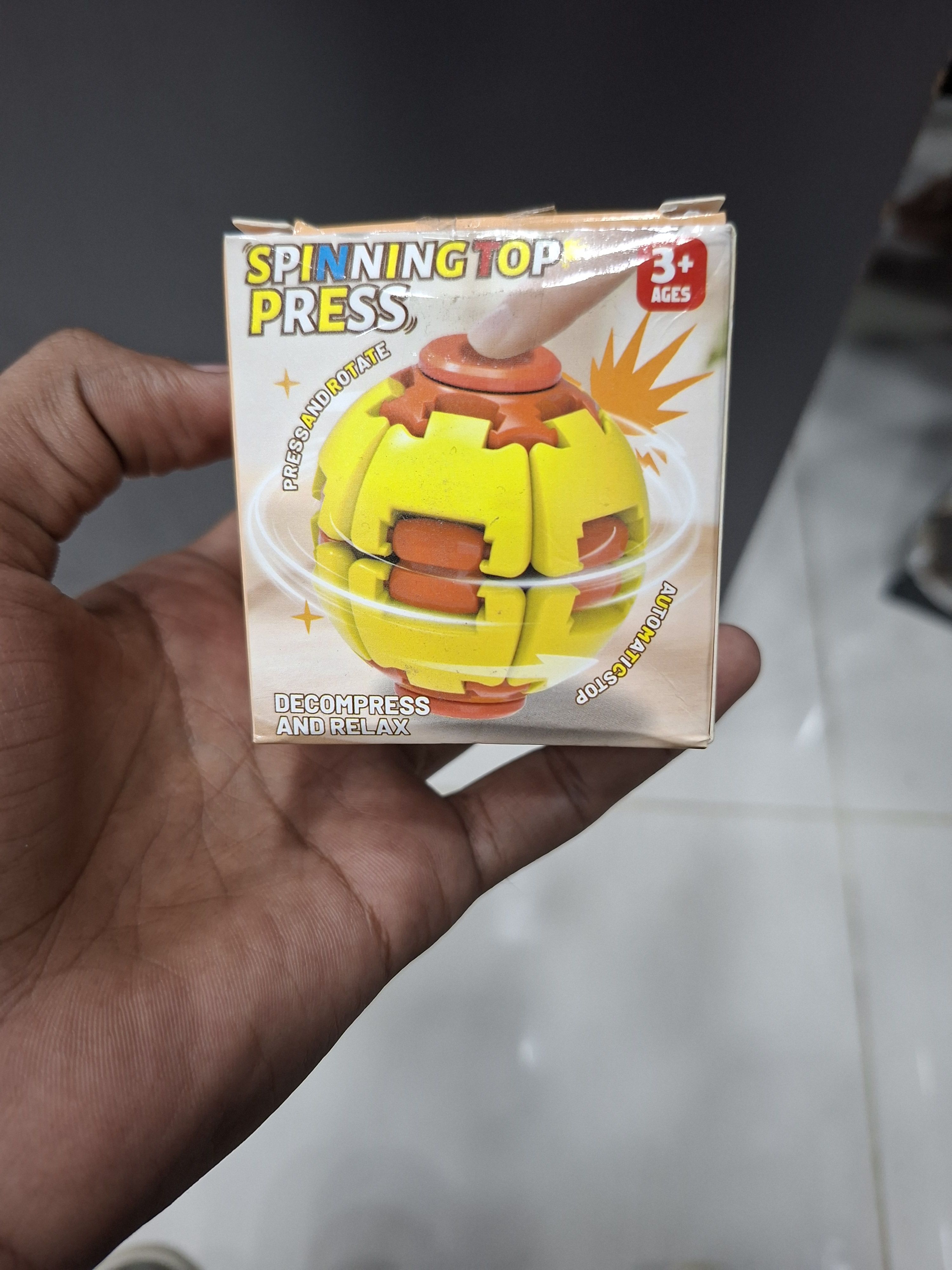 Spinning Top Press Decompression Toy | Random Color