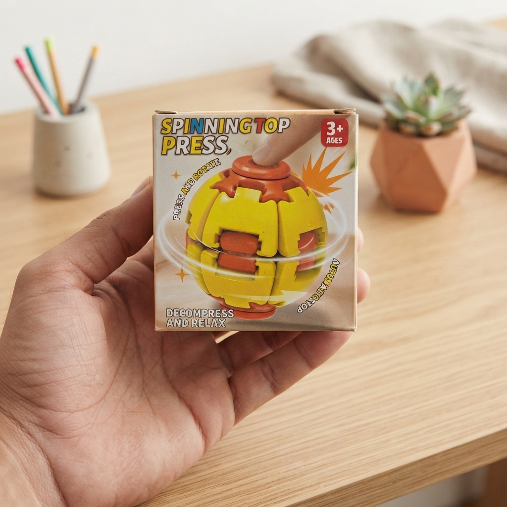 Spinning Top Press Decompression Toy | Random Color