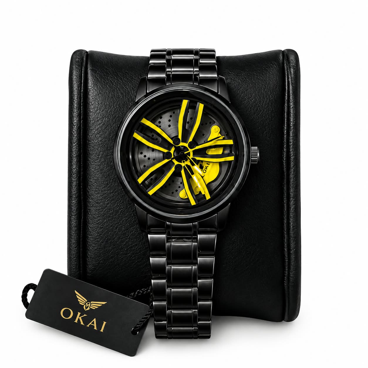 VIOKAI Sport Car-Wheel Inspired Watch Unique Automobile Style Wristwatch view 3