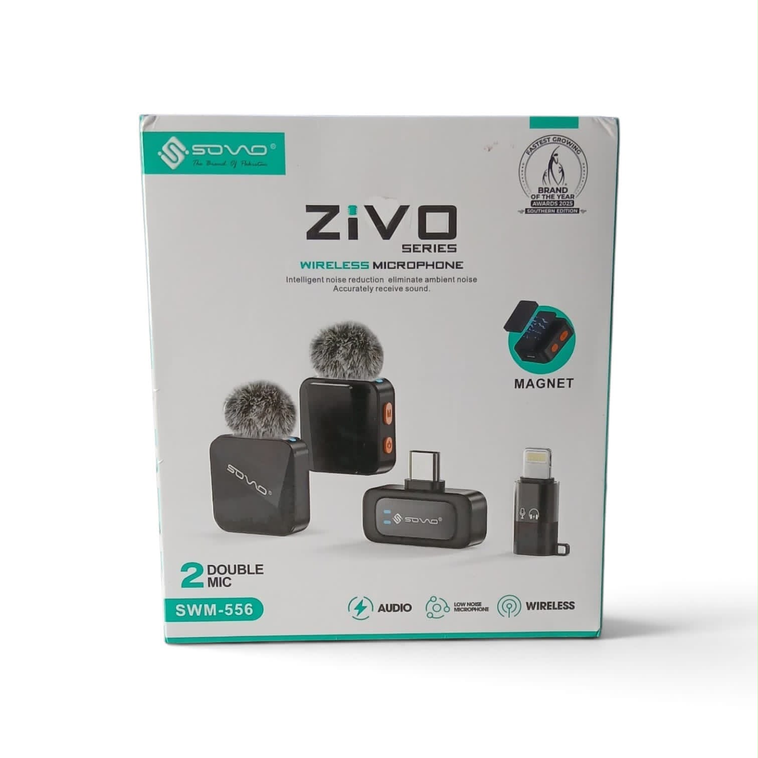 SOVO ZIVO SWM-556 Dual Wireless Microphone Audio Recording System view 2