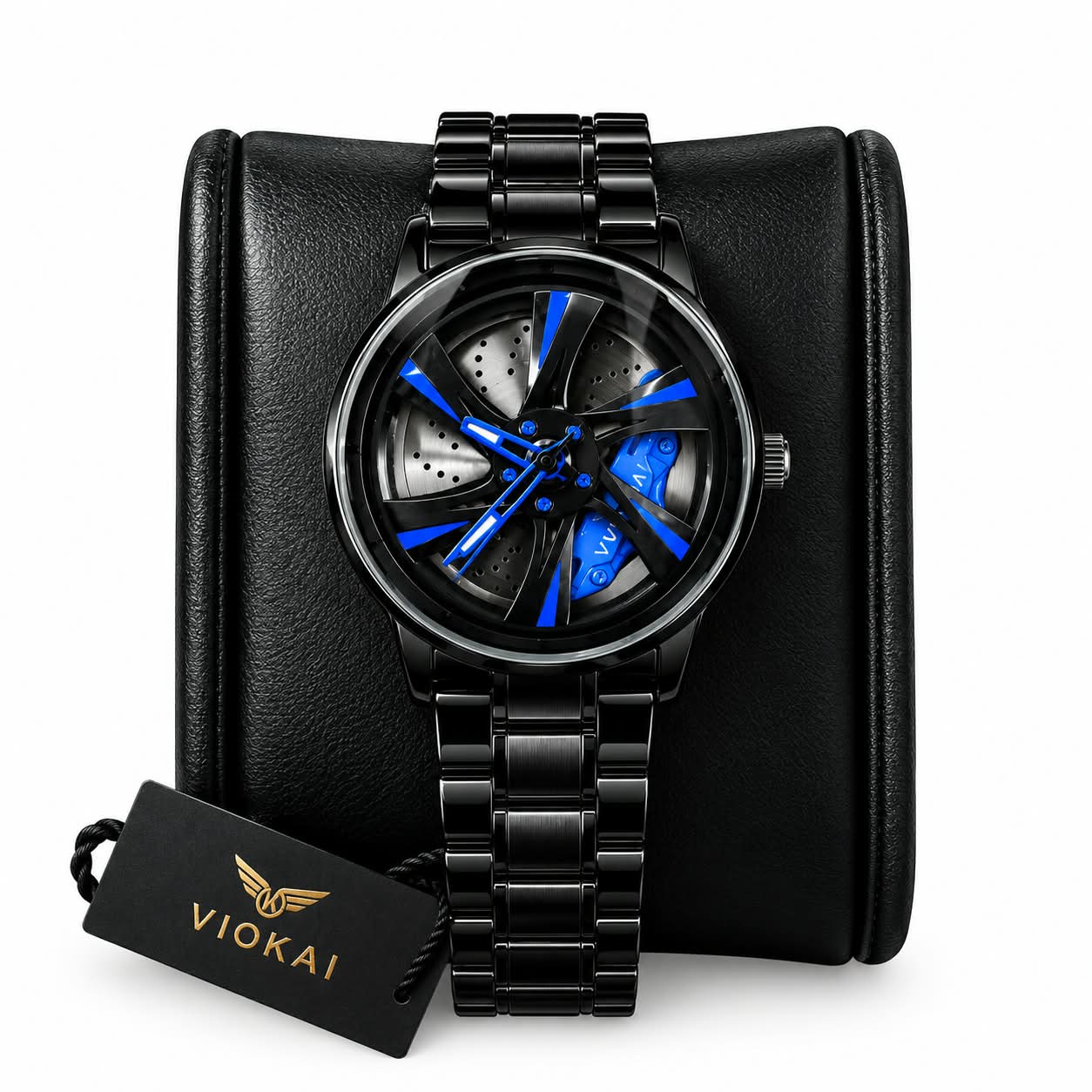 VIOKAI Sport Car-Wheel Inspired Watch Unique Automobile Style Wristwatch