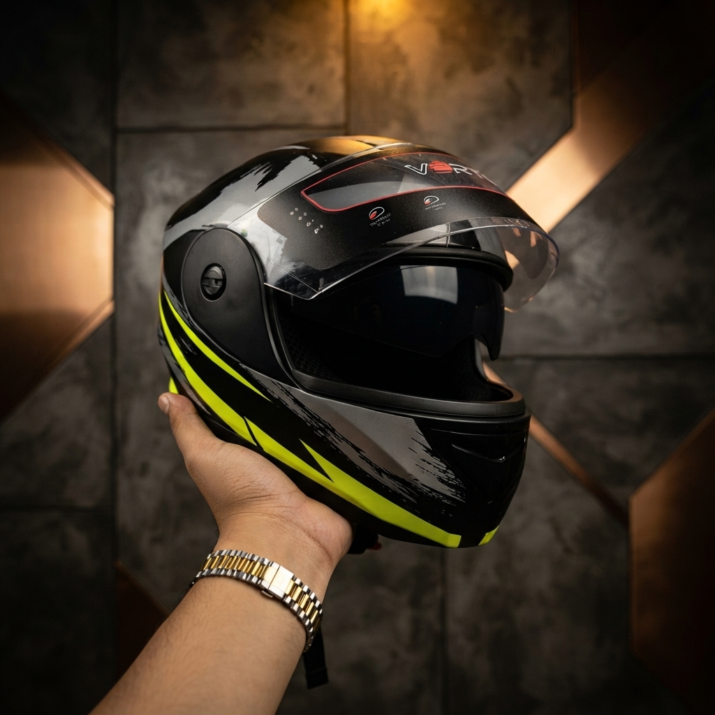 Vector Flip-Up Helmet (Dual Visor Random Color) view 5
