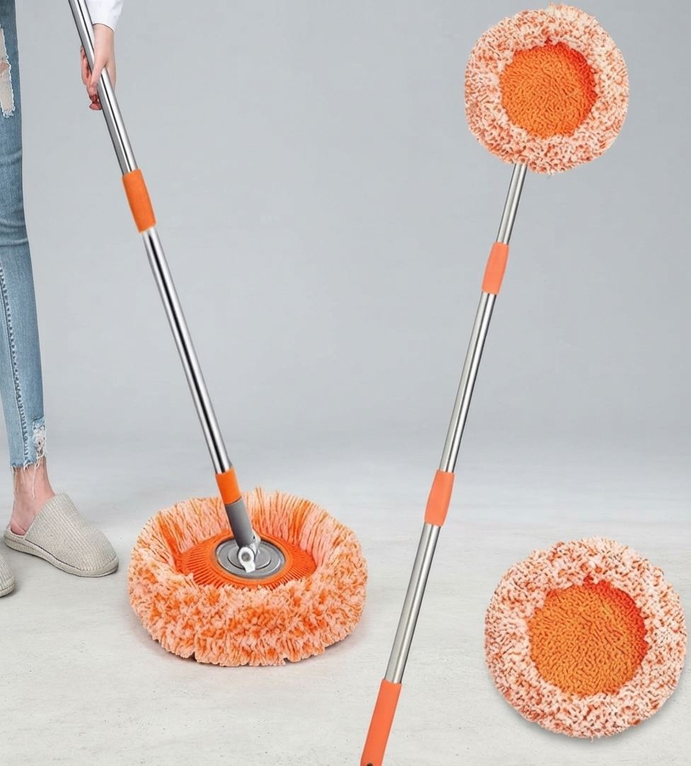 360 Degree Sunflower Mop With Long Telescopic Stick Microfiber Floor Cleaning Mop
