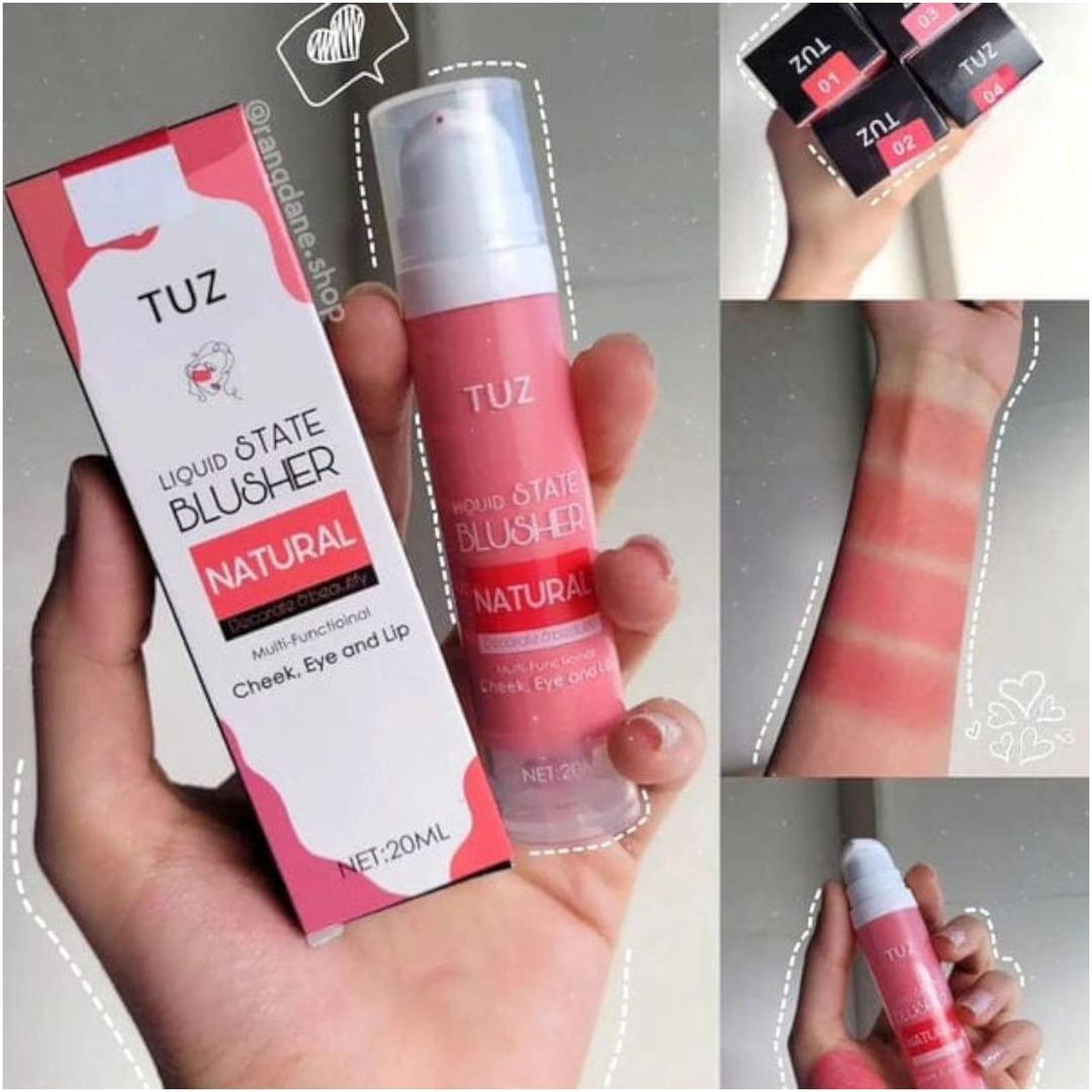 TUZ Long Lasting Liquid Blush Natural Tint For Cheeks Eyes And Lips - 20ML view 5