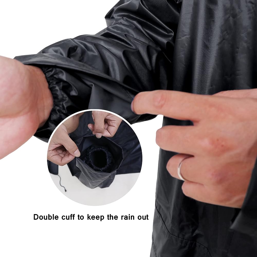 Heavy-Duty Waterproof Rain Suit – 2-Piece Hooded Jacket & Trousers Rainwear Set view 2