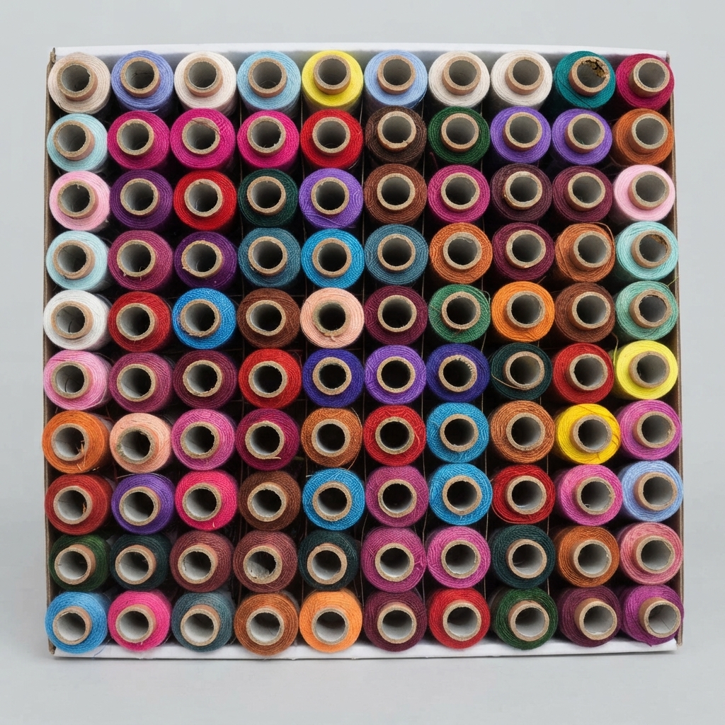 Chaina Plus 50/3 100 % Polyester Sewing Thread - Pack of 100 (Mix Colors) view 2