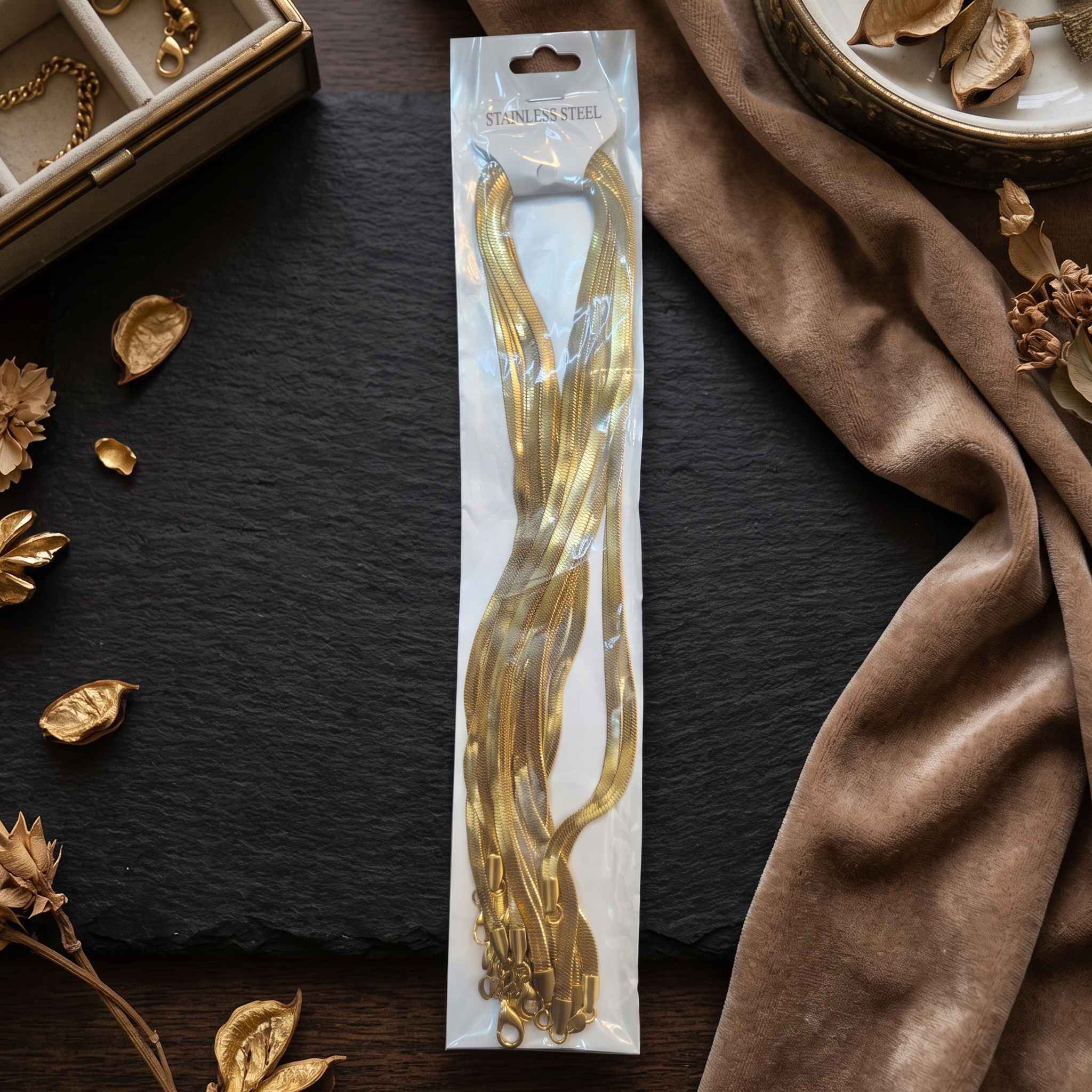 Stainless Steel Golden Chain
