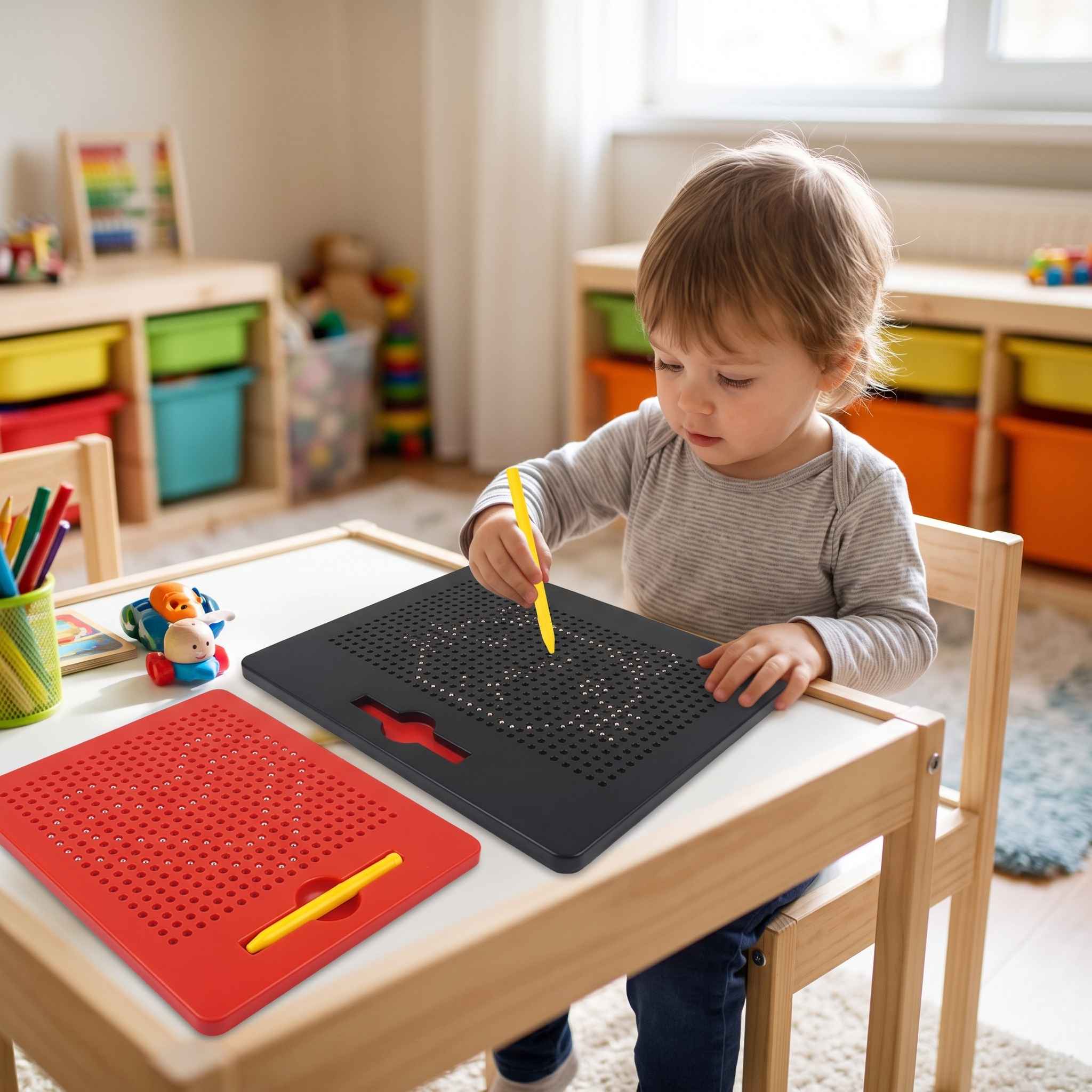 Magnetic Drawing Board for Kids – Reusable Doodle & Writing Pad with Magnetic Pen view 4