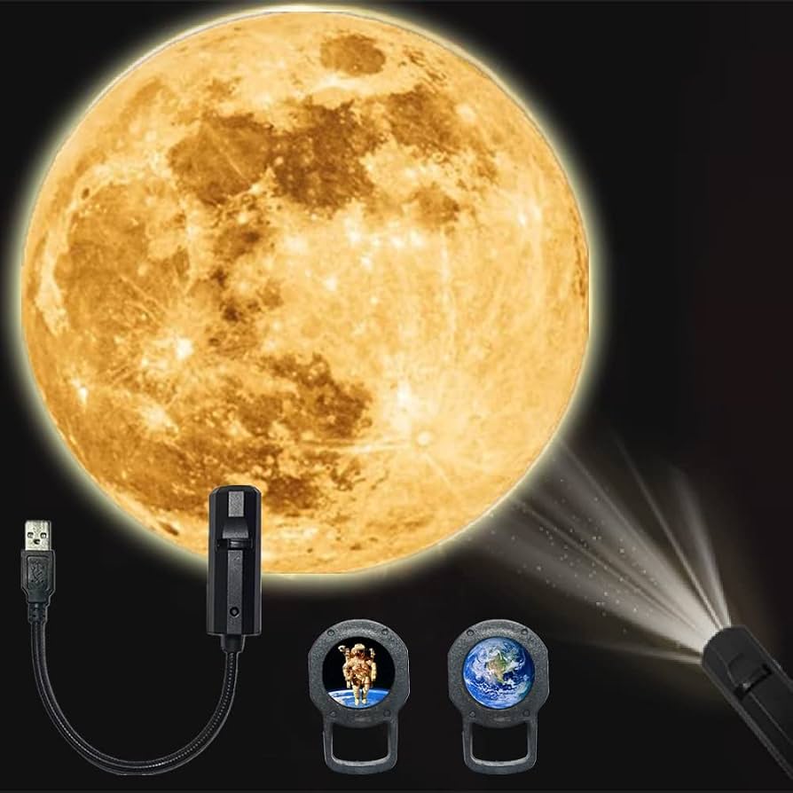 6 Lens USB Ceiling Moon Earth Projection Atmosphere Light Starry Sky Lamp Night Light Romantic Bedroom Galaxy Decoration Projector With 6 Lenses view 5