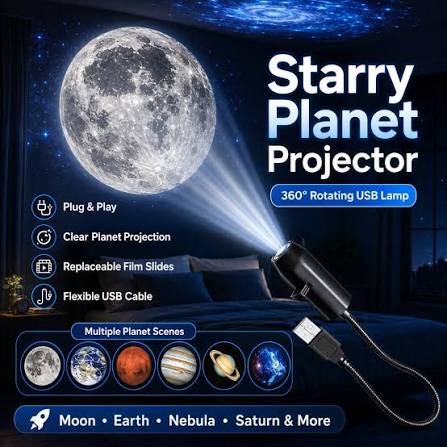 6 Lens USB Ceiling Moon Earth Projection Atmosphere Light Starry Sky Lamp Night Light Romantic Bedroom Galaxy Decoration Projector With 6 Lenses view 2
