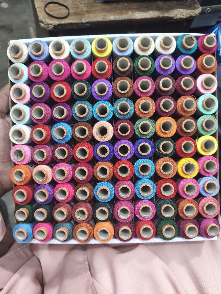 Chaina Plus 50/3 100 % Polyester Sewing Thread - Pack of 100 (Mix Colors) view 4