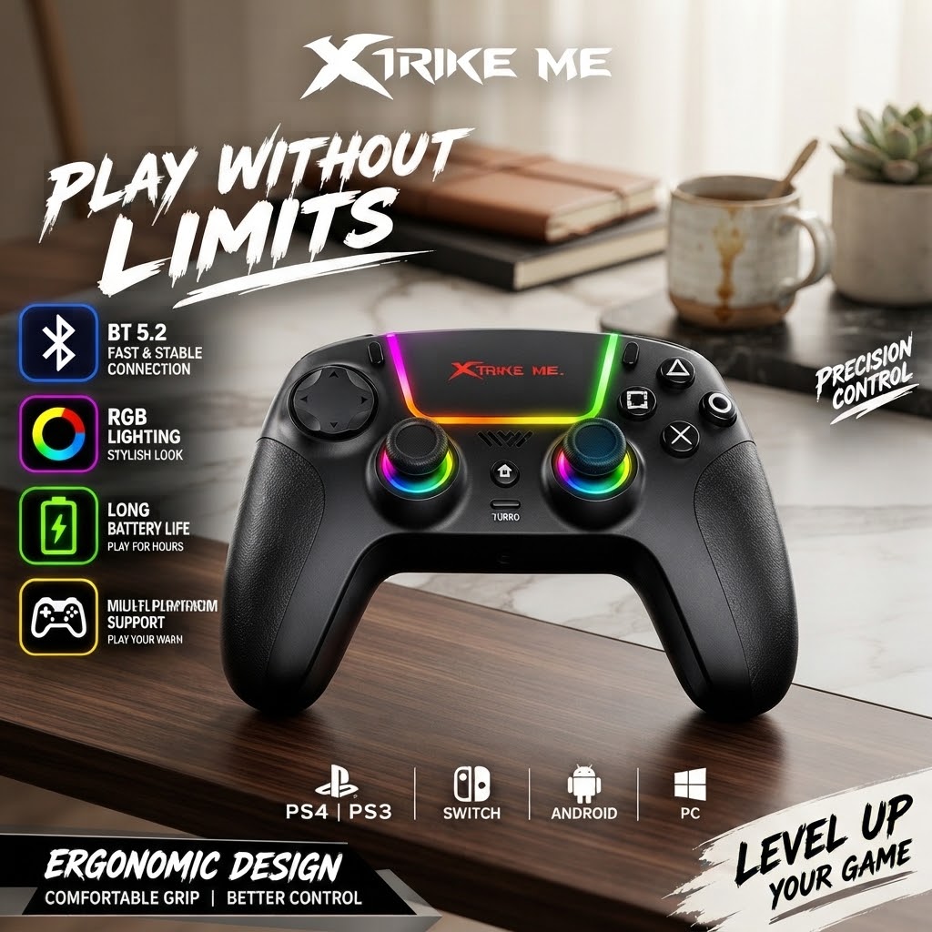 Xtrike Me GP-53 Wireless BT 5.2 Gaming Controller