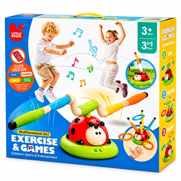 Little Bessn 3 In 1 Multifunctional Exercise And Games Set