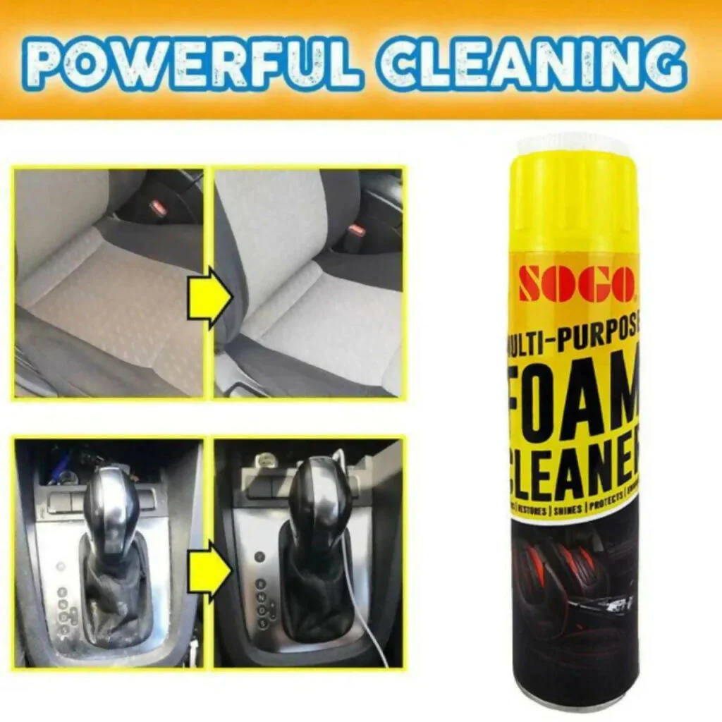 Imported SOGO MULTI-PURPOSE FOAM CLEANER WITH BRUSH CAP | Car Interior Sofa Cleaner - 650 ml view 2