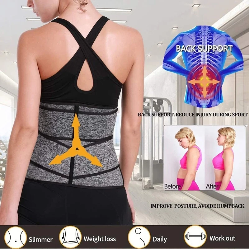 Women's Waist Strap, Abdominal Fat Waist Trainer | Abdominal Compression And Shaping | Effective Abdominal Double Waist Belt, Sweating Elastic Hook And Loop Buckle, Waist Shaping Waist Belt view 4