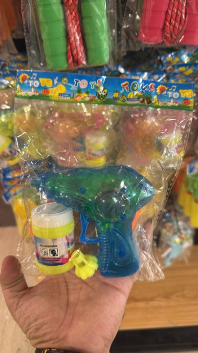 Kids Bubble Gun Toy – Automatic Bubble Blaster with LED Lights & Solution view 3