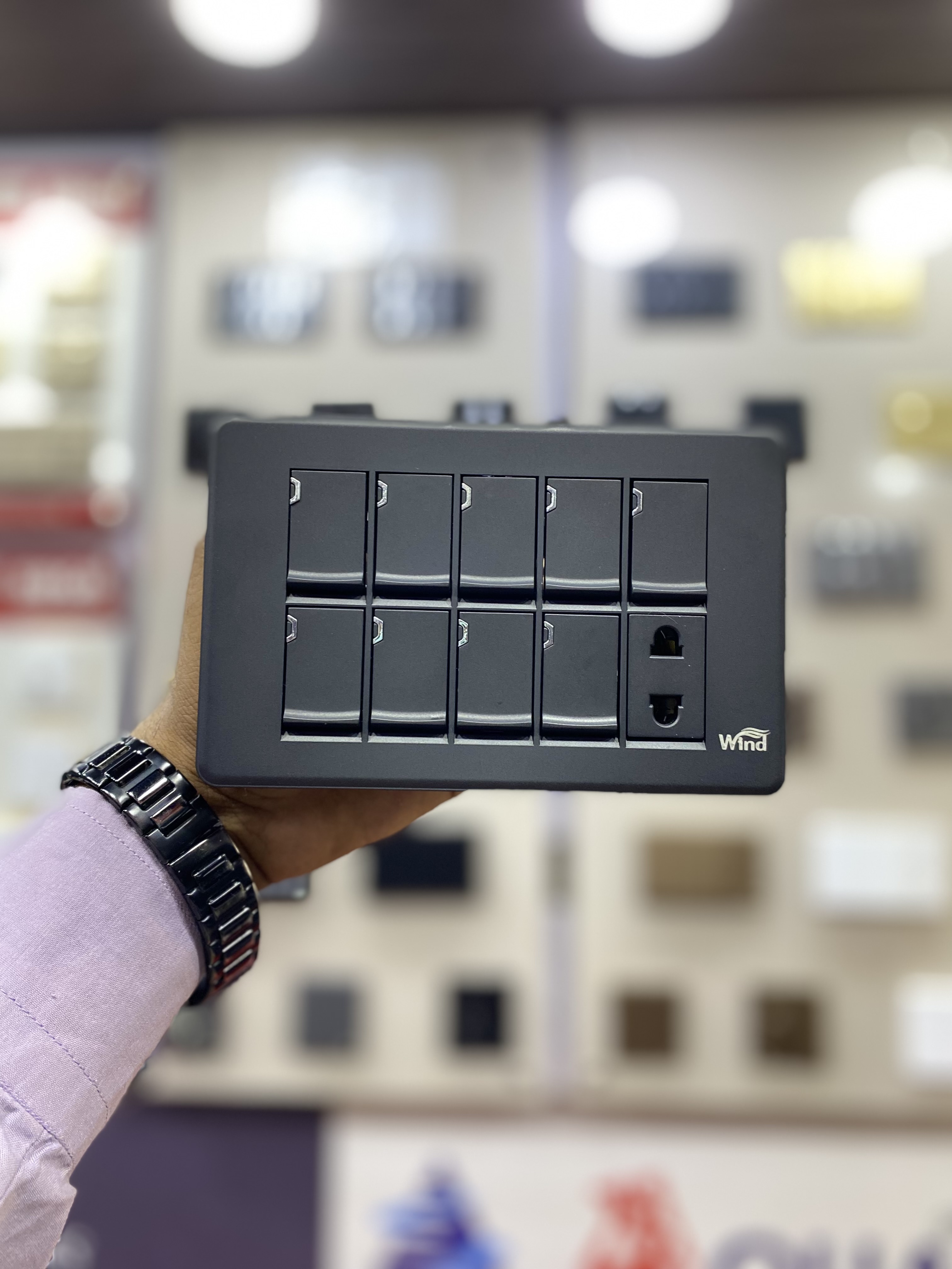 WIND Charcoal Grey Switch Board view 3