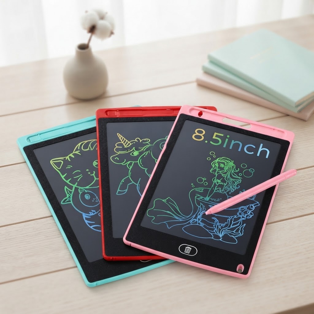 8.5 inch LCD Writing Tablet for Kids – Reusable Drawing & Writing Pad - Random Color view 3