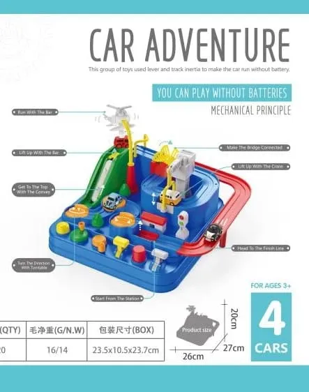 Great Adventure DIY Car Track Set for Kids view 2