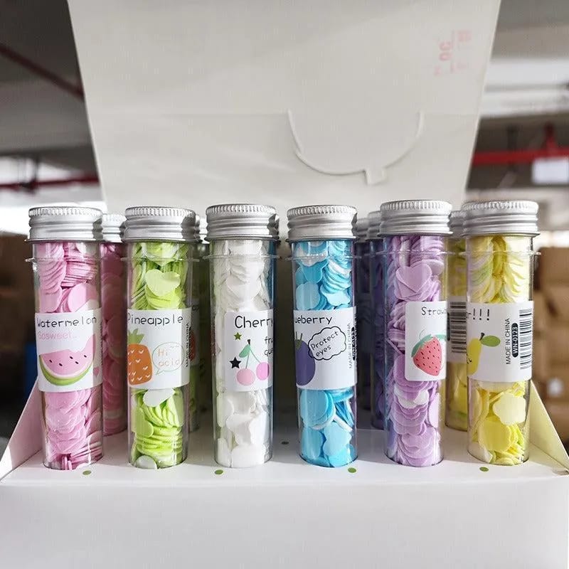 1 Pcs Disposable Flower Paper Soap With Portable Tube Multi Color Travel Sheets For Hand Washing And Outdoor Use Premium Quality (Random Color) view 5