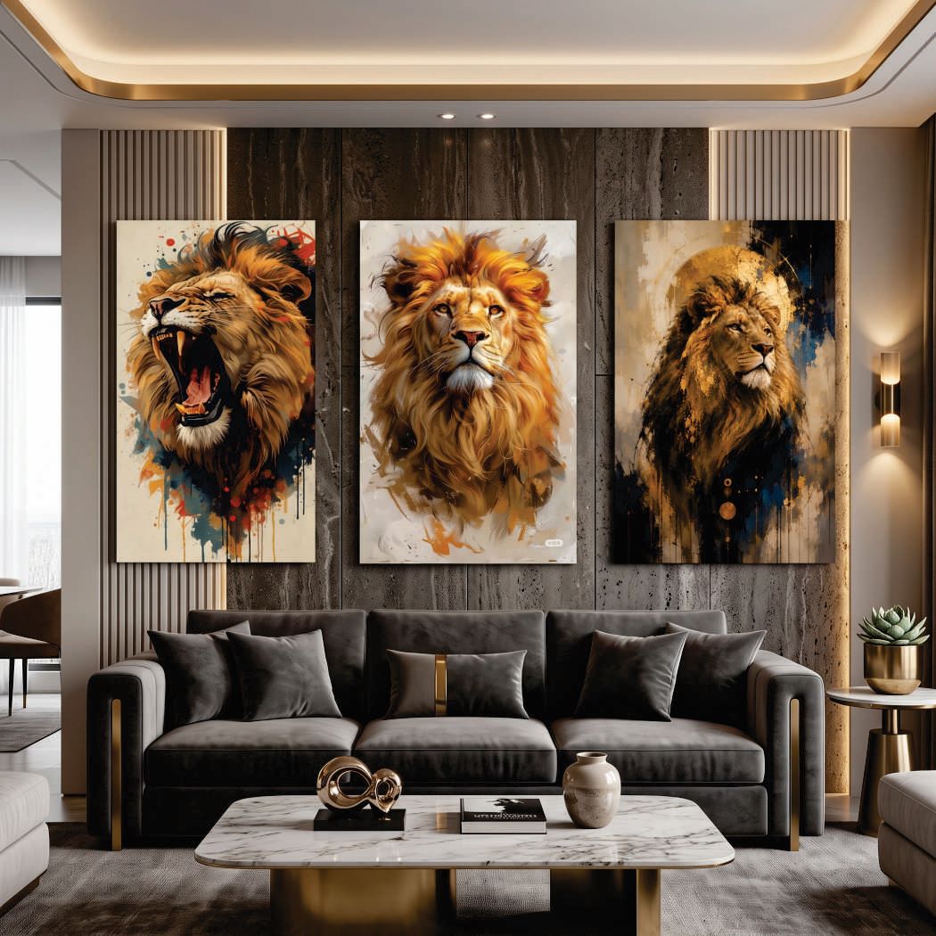 Set of 3 Premium Wall Art Photo Tiles – Home Decor Accessory Designed For Interior Styling And Daily Living Space Routine