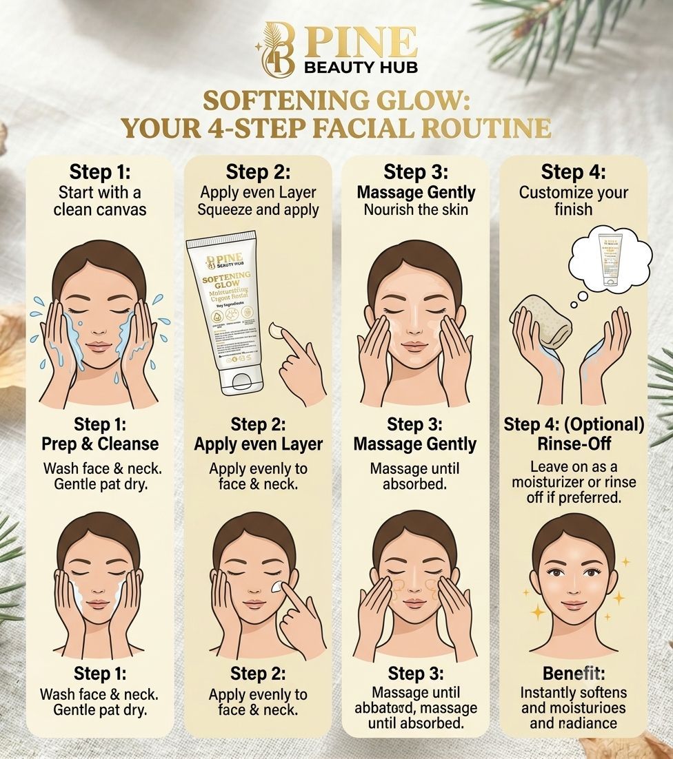 Softening Glow Urgent Facial – Instant Hydration & Natural Radiance by Pine Beauty Hub (100ML) view 2