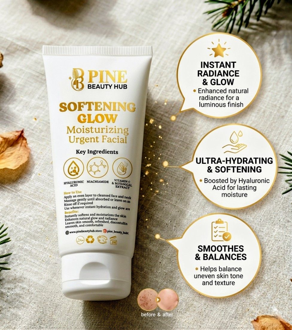 Softening Glow Urgent Facial – Instant Hydration & Natural Radiance by Pine Beauty Hub (100ML)