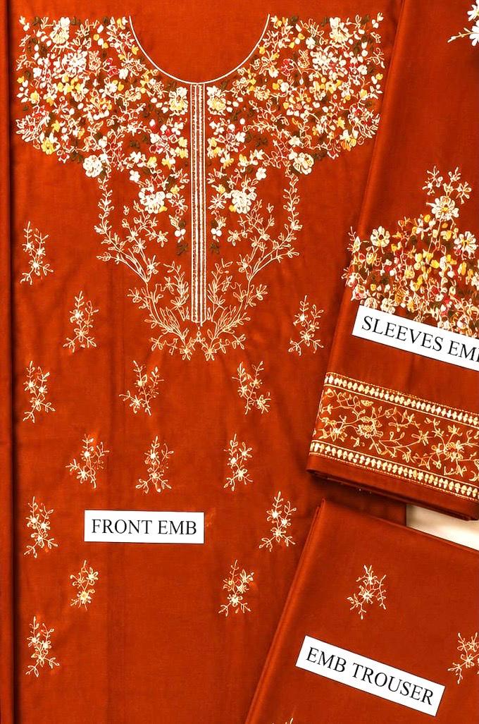 BATIK WINTER COLLECTION  Dhanak 3 PC Best Quality Stuff (Unstitched) view 3