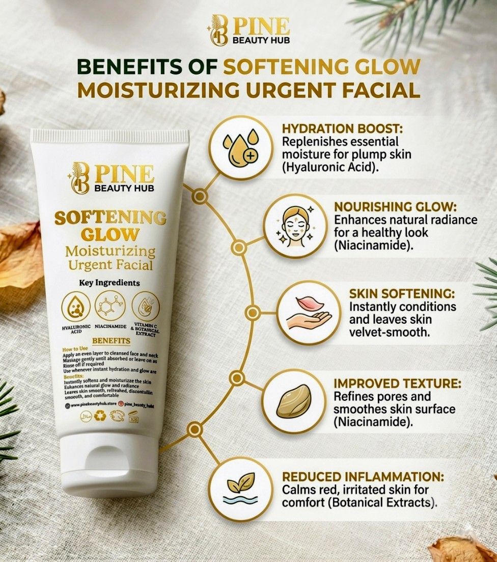 Softening Glow Urgent Facial – Instant Hydration & Natural Radiance by Pine Beauty Hub (100ML) view 4