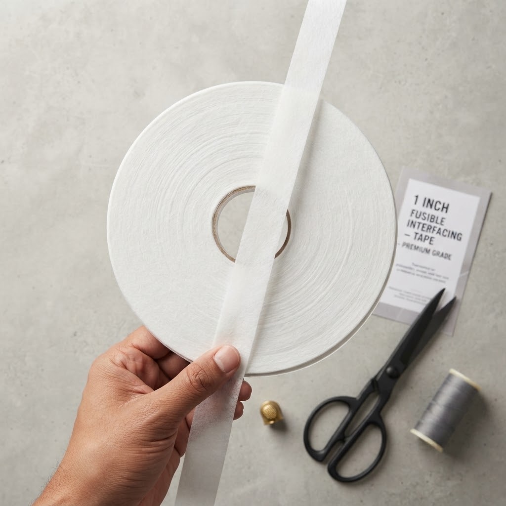 Ladies Paper Bukram 1 Inch 100 Yard Roll | Paincha Patti for Trouser, Shalwar & Neckline Stitching Stiffening Interfacing