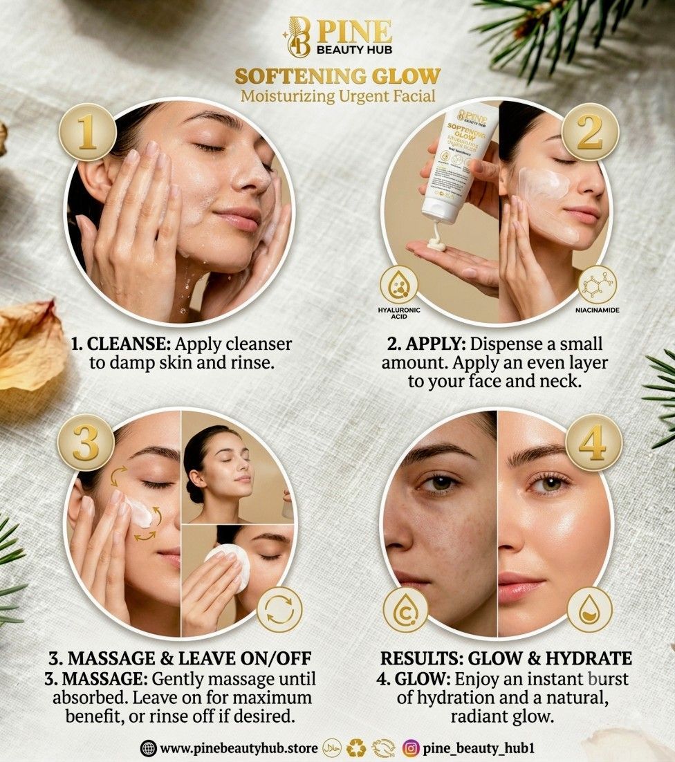 Softening Glow Urgent Facial – Instant Hydration & Natural Radiance by Pine Beauty Hub (100ML) view 5