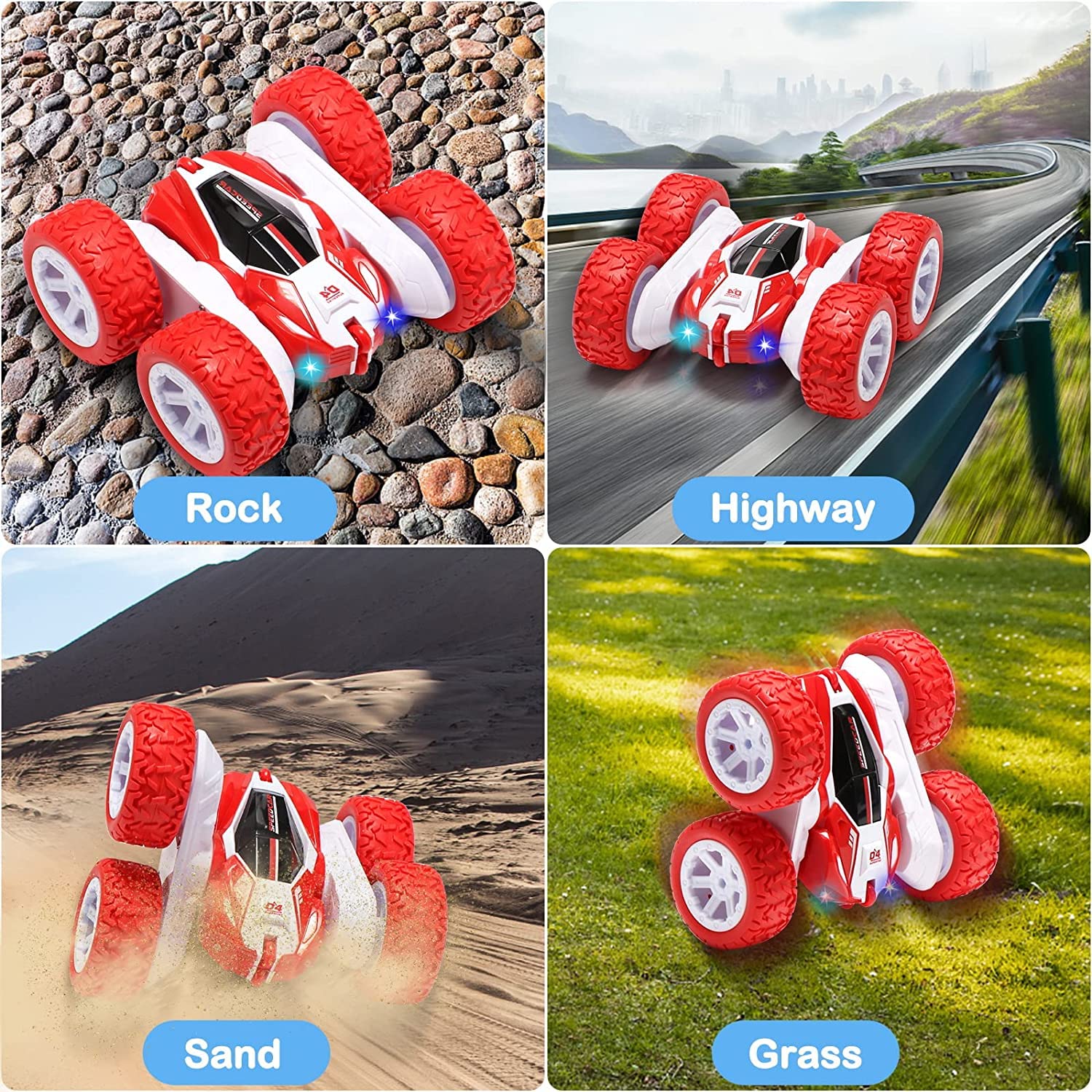 Ultimate 360° Rotating All-Terrain RC Stunt Car with 2.4GHz Control & Rechargeable Battery – Double-Sided High-Speed Action! - Random Color view 2