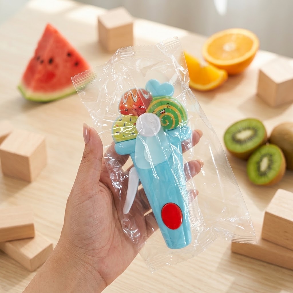 ce Cream Design Hand Fan Toy – Cute Manual Mini Cooling Fan for Kids