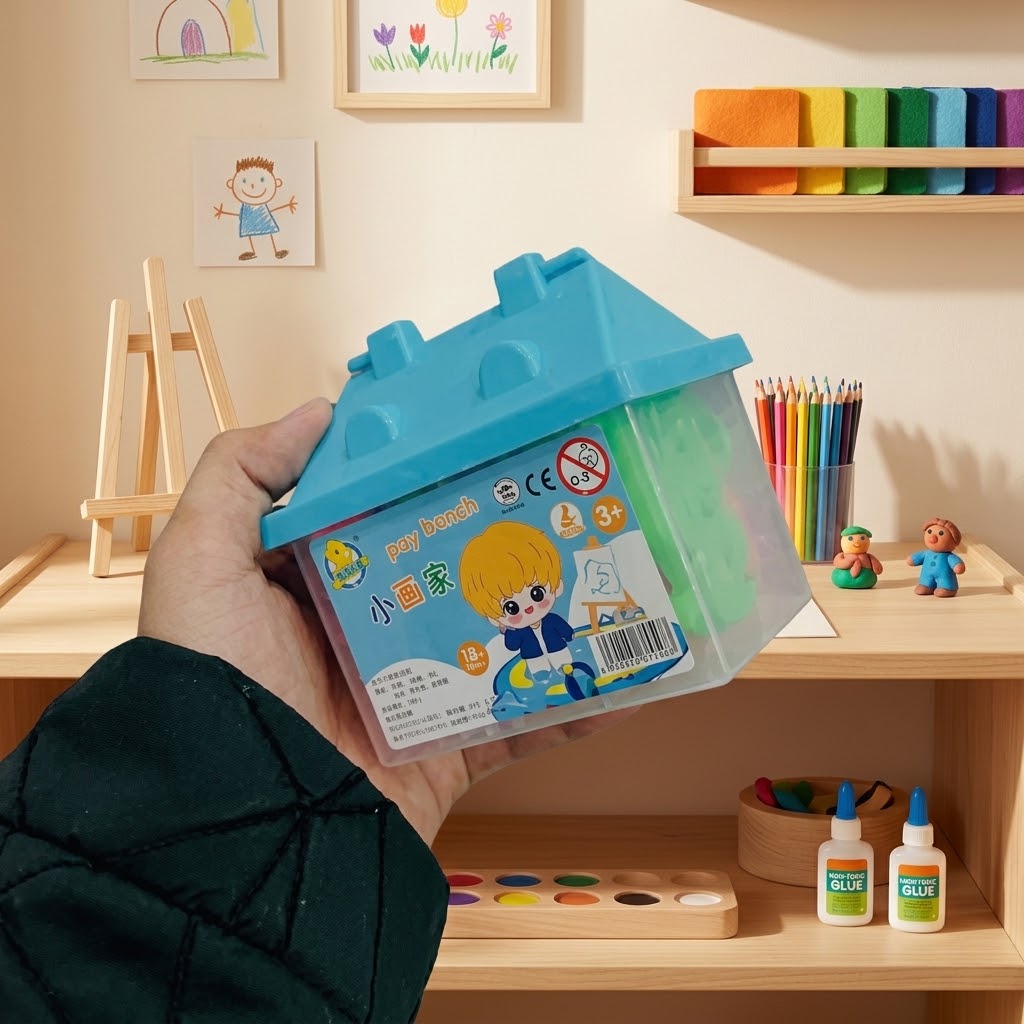 Bear Clay Toy House Set – Creative DIY Modeling Dough & Miniature Playset for Kids