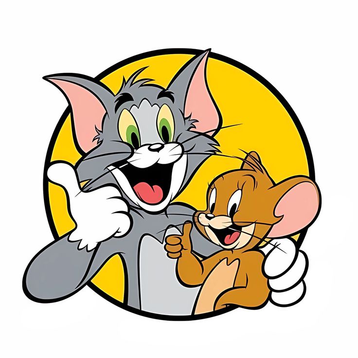 Tom and Jerry Poster Sticker - PVC with Lamination