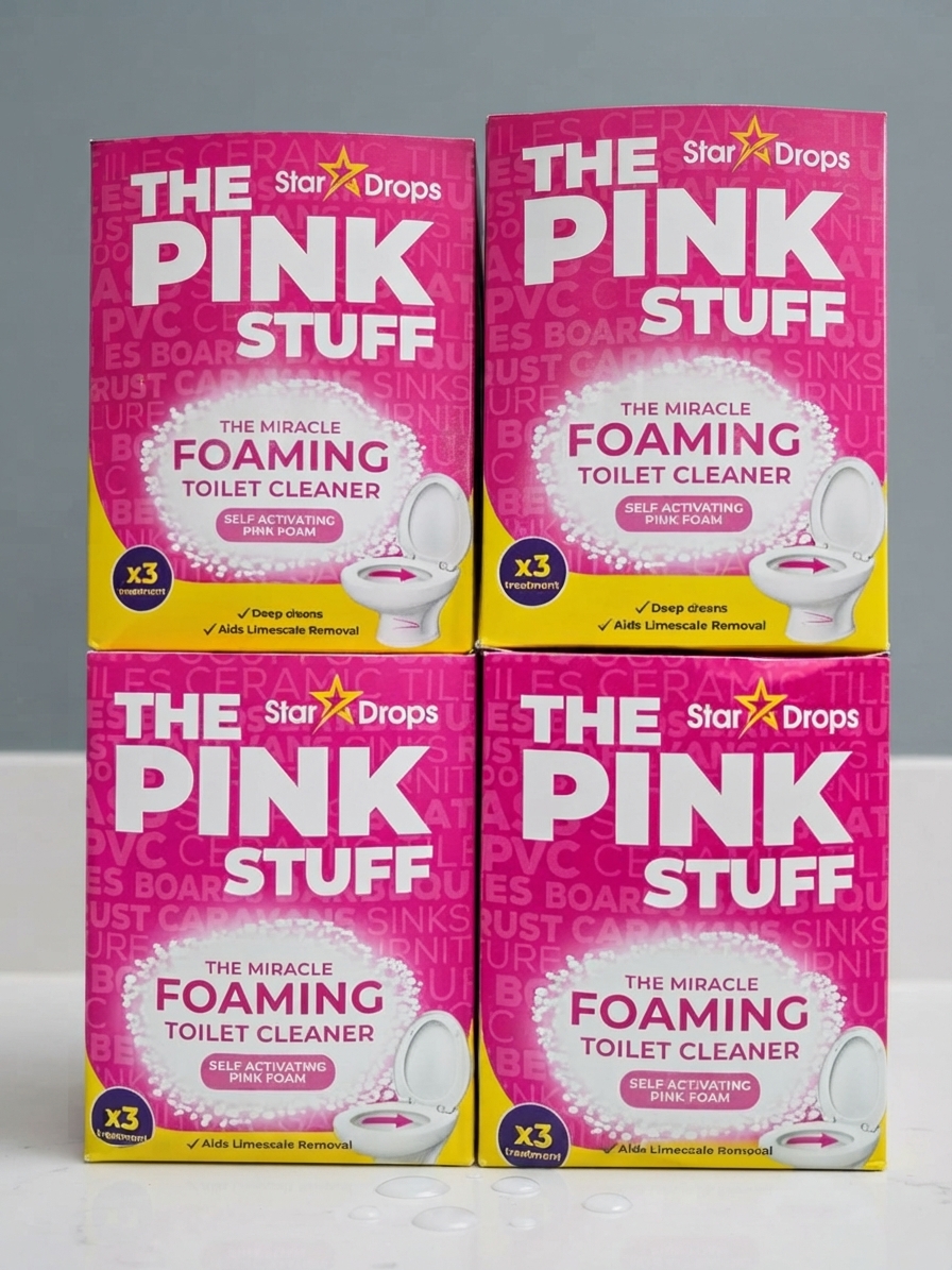 The Pink Stuff Foaming Toilet Cleaner Sachet Bathroom Cleaning Powder - (Pack of 6) 50g Each view 2