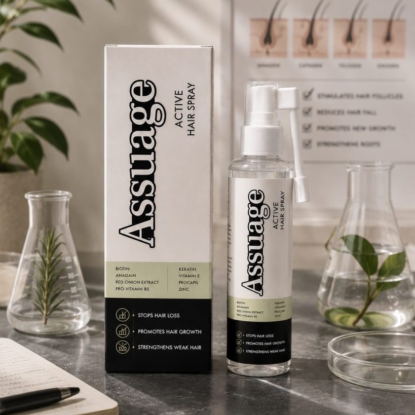 Assuage Active Hair Spray For Anti Hair Fall Scalp Care Treatment - 100ML view 2