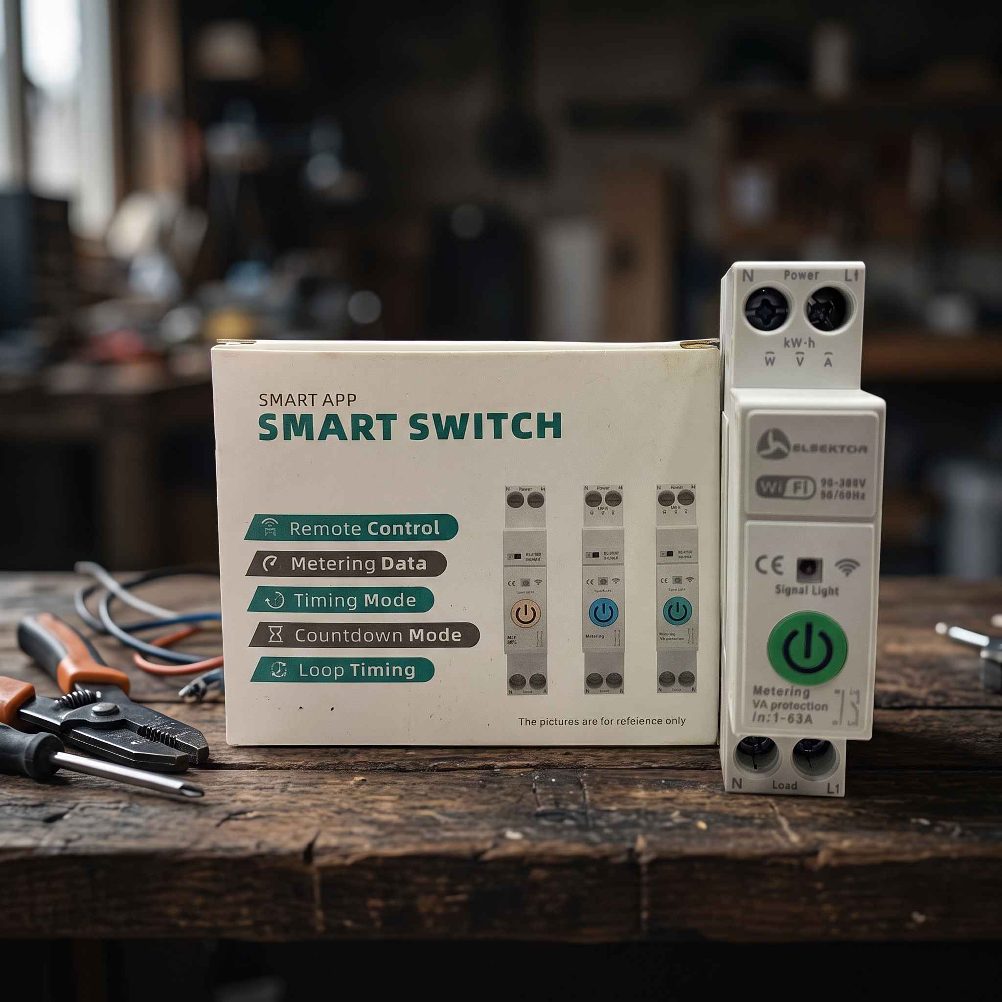 Smart Wi-Fi Circuit Breaker (1A–63A) – Remote Power Switch with Real-Time Energy Metering view 2