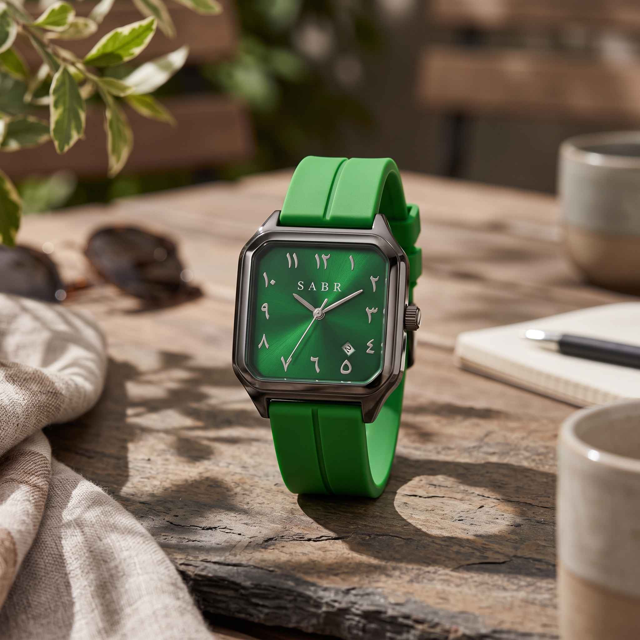 Elegant and stylish SABR Arabic Dial Watch view 2