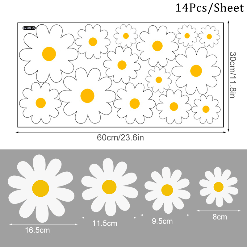 Decorative Daisy Flower Wall Stickers