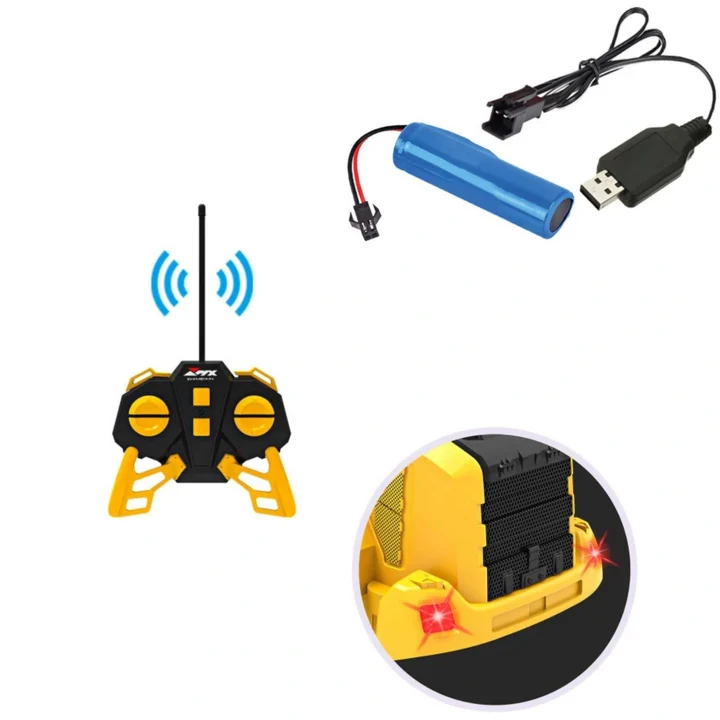 6 Channel Remote Control Bulldozer 1:24 Scale Construction Vehicle Toy view 2