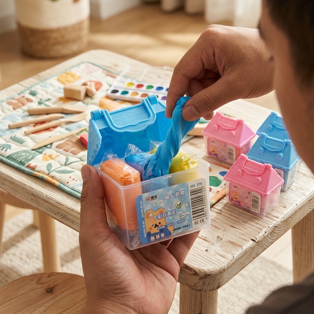 Bear Clay Toy House Set – Creative DIY Modeling Dough & Miniature Playset for Kids view 2