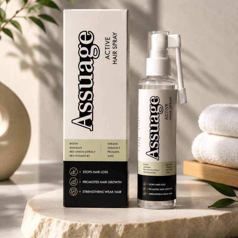 Assuage Active Hair Spray For Anti Hair Fall Scalp Care Treatment - 100ML view 3