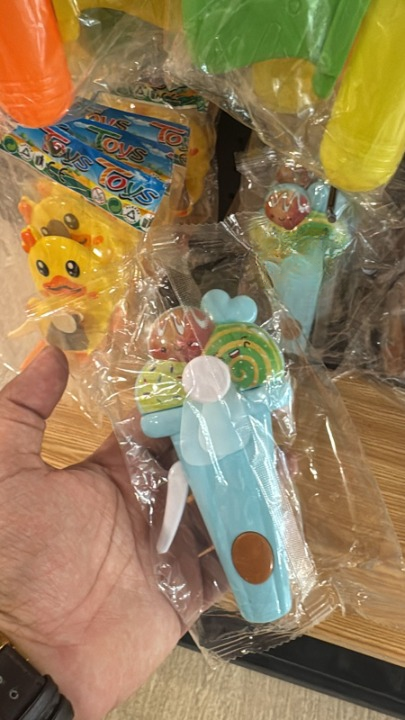 ce Cream Design Hand Fan Toy – Cute Manual Mini Cooling Fan for Kids view 3