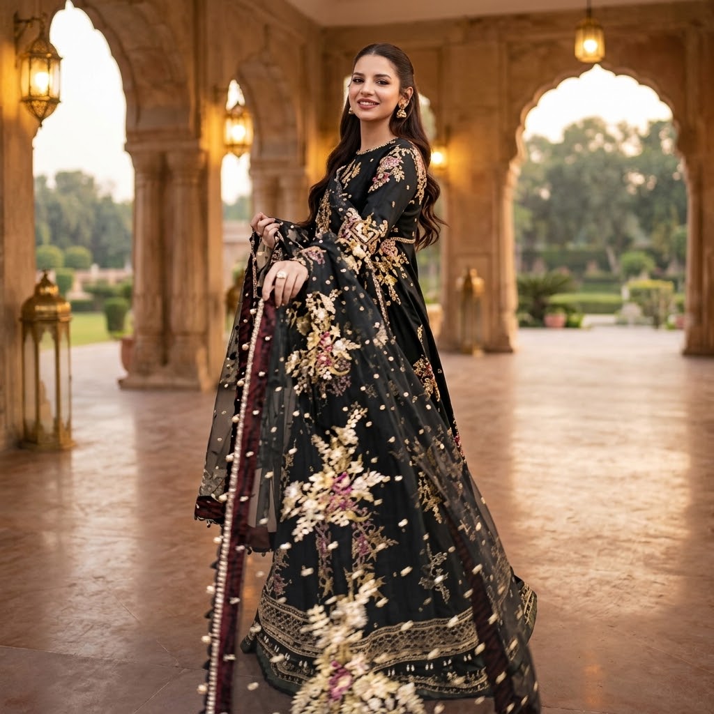 SO KAMAL Embroidered Digital Printed Khaddar 3-Piece Suit view 4