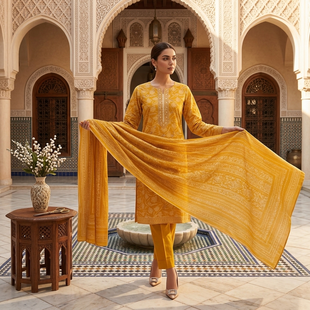 Winter Collection Dhanak 3-Piece Suit Maria B replica