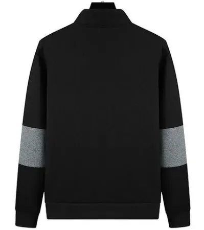 Men's Bomber Style Tracksuit - Black view 4
