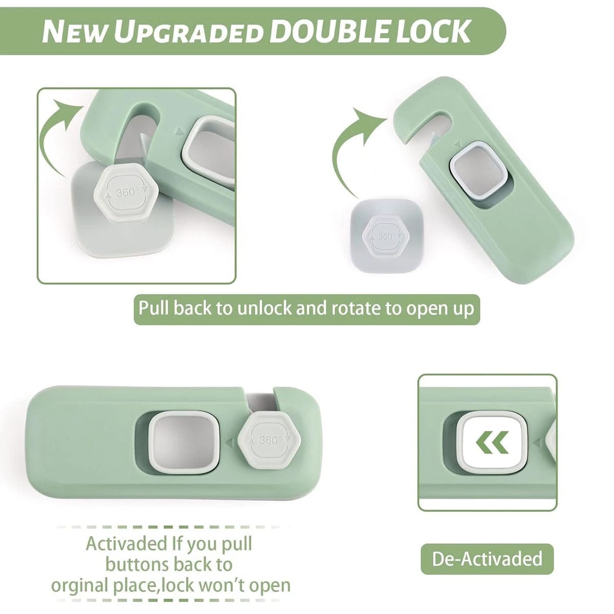Child Proof Refrigerator Lock Safety Latch For Fridge And Cabinets - 1 Pc (Random Color) view 4